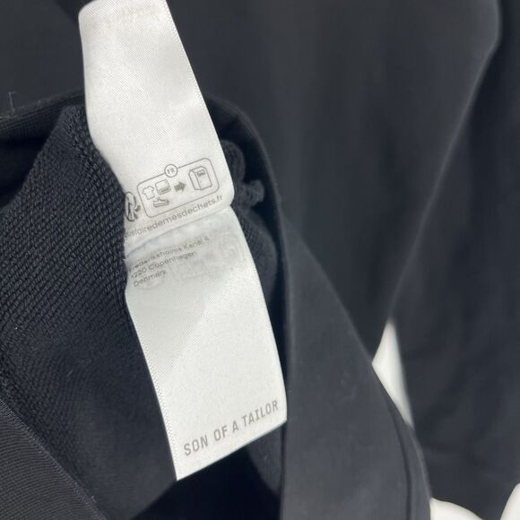 Son Of A Tailor Hoodie Sweatshirt Size Medium Mens Black Cotton Terry Pullover - Picture 10 of 11